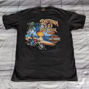 Vintage 1991 Harley Davidson T Shirt XL Single Stitch 50th Daytona Bike Week